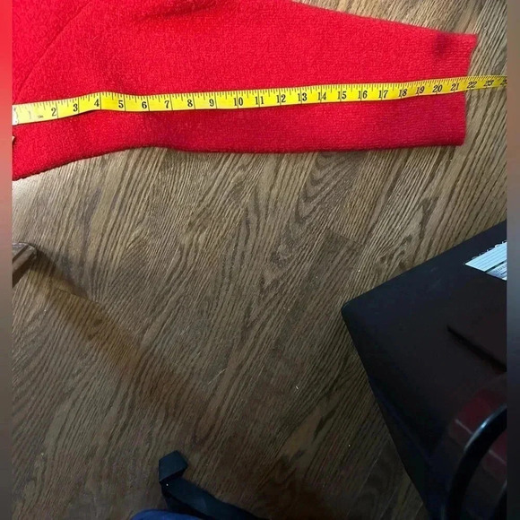 Vintage Red Wool Sweater Jacket Size Large - Picture 12 of 13